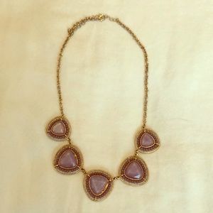 Purple gem statement necklace